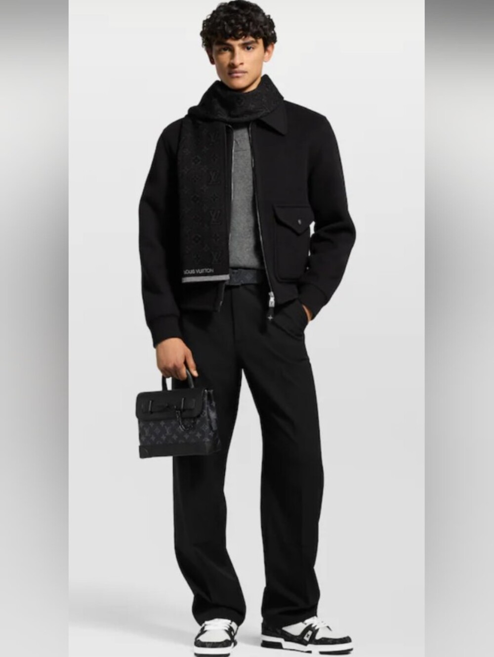 Lv Fun Fashion Black Monogram Holdall Training Sneakers ✨🆕🔥🔥🔥